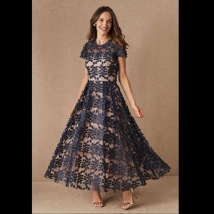 New BHLDN Virdia tea-length dress in Navy